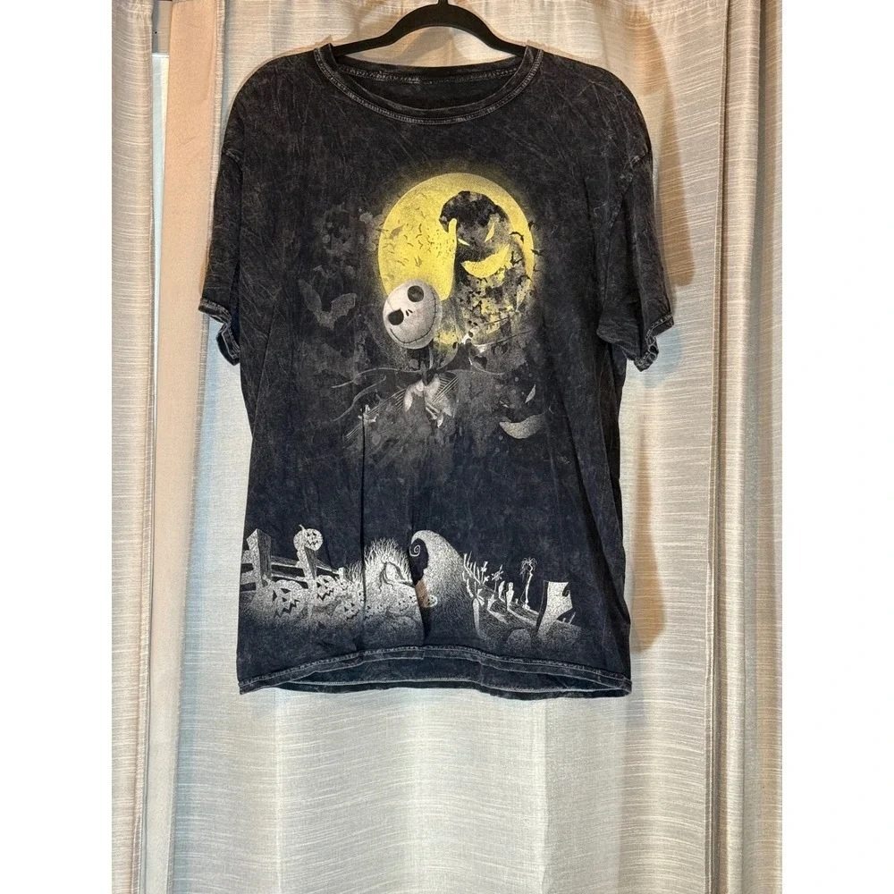 Disney Parks Nightmare Before Christmas Jack Skellington Oogie Boogie Zero Tee L